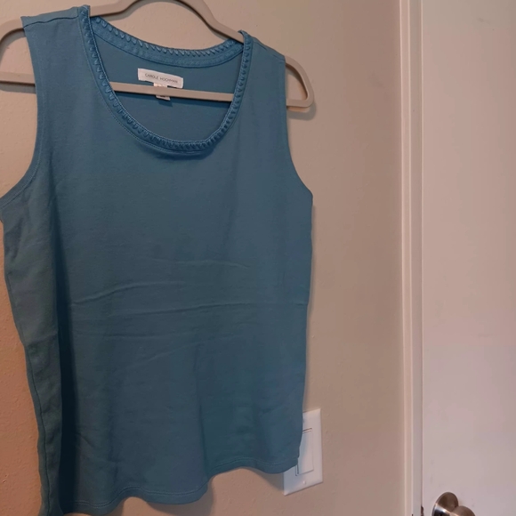 Carole Hochman Sleeveless Blue Tank Top - Picture 2 of 8